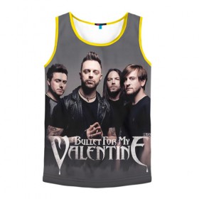 Мужская майка 3D с принтом Bullet For My Valentine в городе Новоалтайск, 100% полиэстер | круглая горловина, приталенный силуэт, длина до линии бедра. Пройма и горловина окантованы тонкой бейкой | jamie mathias | jason james | matthew tuck | michael moose thomas | michael padget | nick crandle | джейми матиас | джейсон джеймс | майкл паджет | майкл томас | мэттью так | ник крэндл | пуля для моей возлюбленной