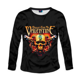 Женский лонгслив 3D с принтом Bullet For My Valentine в городе Новоалтайск, 100% полиэстер | длинные рукава, круглый вырез горловины, полуприлегающий силуэт | bullet for my valentine | пуля для моей возлюбленной