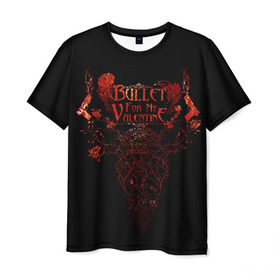 Мужская футболка 3D с принтом Bullet For My Valentine в городе Новоалтайск, 100% полиэфир | прямой крой, круглый вырез горловины, длина до линии бедер | пуля для моей возлюбленной