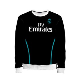 Детский свитшот 3D с принтом Real Madrid в городе Новоалтайск, 100% полиэстер | свободная посадка, прямой крой, мягкая тканевая резинка на рукавах и понизу свитшота | real madrid | королевский клуб | реал мадрид | форма