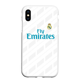 Чехол для iPhone XS Max матовый с принтом Real Madrid в городе Новоалтайск, Силикон | Область печати: задняя сторона чехла, без боковых панелей | real madrid | королевский клуб | реал мадрид | форма