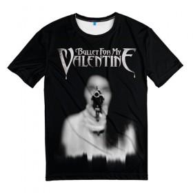 Мужская футболка 3D с принтом Bullet For My Valentine в городе Новоалтайск, 100% полиэфир | прямой крой, круглый вырез горловины, длина до линии бедер | пуля для моей возлюбленной