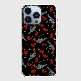 Чехол для iPhone 13 Pro с принтом Револьверы и Розы в городе Новоалтайск,  |  | bullet for my valentine | gun  roses | gun and rose | паттерн