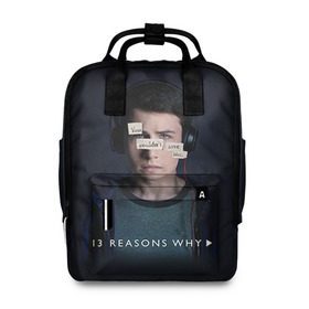 Женский рюкзак 3D с принтом 13 reason why в городе Новоалтайск, 100% полиэстер | лямки с регулируемой длиной, сверху ручки, чтобы рюкзак нести как сумку. Основное отделение закрывается на молнию, как и внешний карман. Внутри два дополнительных кармана, один из которых закрывается на молнию. По бокам два дополнительных кармашка, куда поместится маленькая бутылочка
 | Тематика изображения на принте: 13 reason why | 13 причин почему | сериал