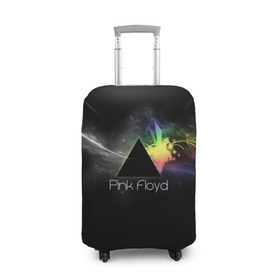 Чехол для чемодана 3D с принтом Pink Floyd Logo в городе Новоалтайск, 86% полиэфир, 14% спандекс | двустороннее нанесение принта, прорези для ручек и колес | англия | басы | британия | гитара | группа | дым | космос | логотип | музыка | песни | пинк флойд | призма | радуга | рок | свет