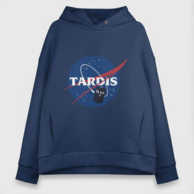 Женское худи Oversize хлопок с принтом Tardis NASA в городе Новоалтайск, френч-терри — 70% хлопок, 30% полиэстер. Мягкий теплый начес внутри —100% хлопок | боковые карманы, эластичные манжеты и нижняя кромка, капюшон на магнитной кнопке | doctor who | space | tardis | time machine | будка | время. пространство | доктор кто | космос | машина времени | наса | сериал | тардис