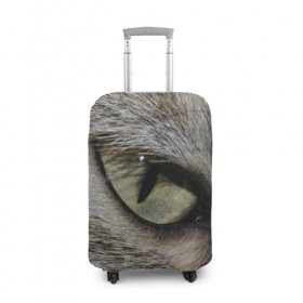 Чехол для чемодана 3D с принтом Кошачий глаз в городе Новоалтайск, 86% полиэфир, 14% спандекс | двустороннее нанесение принта, прорези для ручек и колес | 