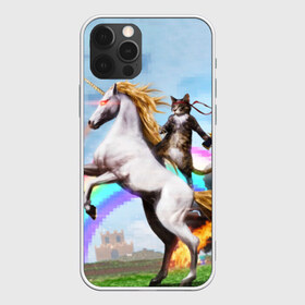 Чехол для iPhone 12 Pro Max с принтом Кот на Единороге в городе Новоалтайск, Силикон |  | радуга