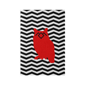 Обложка для паспорта матовая кожа TWIN PEAKS: в городе Новоалтайск, натуральная матовая кожа | размер 19,3 х 13,7 см; прозрачные пластиковые крепления | owl | арт | животные | полосы | птицы | сериал | сова | твин пикс | текстура | фильмы