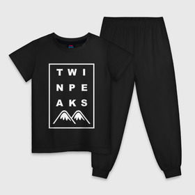 Детская пижама хлопок с принтом Twin Peaks в городе Новоалтайск, 100% хлопок |  брюки и футболка прямого кроя, без карманов, на брюках мягкая резинка на поясе и по низу штанин
 | арт | сериал | твин пикс | фильмы
