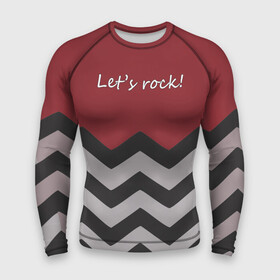 Мужской рашгард 3D с принтом Lets rock в городе Новоалтайск,  |  | lets rock | twin peaks | давайте сделаем это | даян | даяна | диана | дэвид линч | карлик | твин пикс