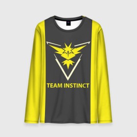 Мужской лонгслив 3D с принтом Team instinct в городе Новоалтайск, 100% полиэстер | длинные рукава, круглый вырез горловины, полуприлегающий силуэт | game | игра | игрок | инстинкт | пикачу | покемон