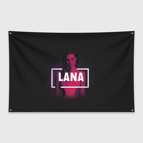 Флаг-баннер с принтом Lana Del Rey в городе Новоалтайск, 100% полиэстер | размер 67 х 109 см, плотность ткани — 95 г/м2; по краям флага есть четыре люверса для крепления | lana del rey | лана дель рей