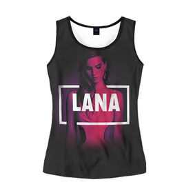 Женская майка 3D с принтом Lana Del Rey в городе Новоалтайск, 100% полиэстер | круглая горловина, прямой силуэт, длина до линии бедра | lana del rey | лана дель рей