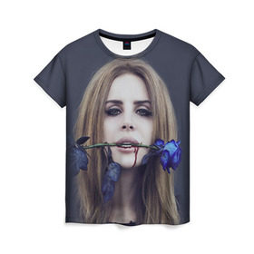 Женская футболка 3D с принтом Lana Del Rey в городе Новоалтайск, 100% полиэфир ( синтетическое хлопкоподобное полотно) | прямой крой, круглый вырез горловины, длина до линии бедер | lana del rey | лана дель рей