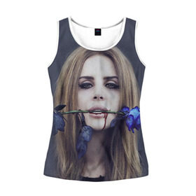 Женская майка 3D с принтом Lana Del Rey в городе Новоалтайск, 100% полиэстер | круглая горловина, прямой силуэт, длина до линии бедра | lana del rey | лана дель рей