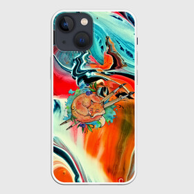 Чехол для iPhone 13 mini с принтом Лиса художник в городе Новоалтайск,  |  | 3d | abstract | abstraction | fox | spray | абстракция | животные | кисти | краски | лиса | лисица | текстуры | художник
