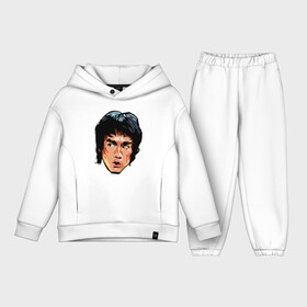 Детский костюм хлопок Oversize с принтом Брюс Ли в городе Новоалтайск,  |  | bruce lee | боец | брюс ли | дракон | единоборства | карате | кунг фу