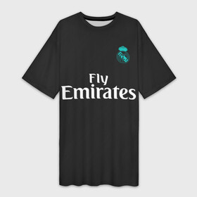 Платье-футболка 3D с принтом Cristiano Ronaldo away 2018 в городе Новоалтайск,  |  | Тематика изображения на принте: champions | cristiano | league | madrid | real | ronaldo | spain | испания | криштиану | лига | мадрид | реал | роналду | чемпионов