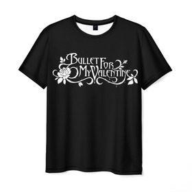 Мужская футболка 3D с принтом Bullet for my Valentine в городе Новоалтайск, 100% полиэфир | прямой крой, круглый вырез горловины, длина до линии бедер | bfmw | metalcore | music | rock | джейсон джеймс | майкл пэджет | майкл томас | металл | мэттью так | надпись | рок