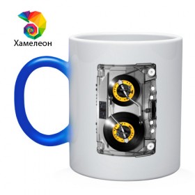 Кружка хамелеон с принтом Кассета в городе Новоалтайск, керамика | меняет цвет при нагревании, емкость 330 мл | 