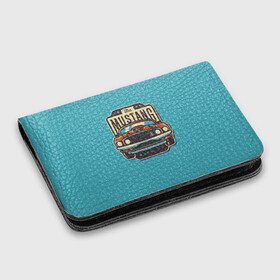 Картхолдер с принтом с принтом Мустанг в городе Новоалтайск, натуральная матовая кожа | размер 7,3 х 10 см; кардхолдер имеет 4 кармана для карт; | Тематика изображения на принте: ford | форд