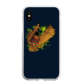 Чехол для iPhone XS Max матовый с принтом Сова - Фредди Крюгер в городе Новоалтайск, Силикон | Область печати: задняя сторона чехла, без боковых панелей | bird | freddy krueger | owl | когти | лапа | луна | ночь | пернатые | птица | сова