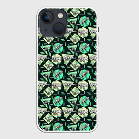 Чехол для iPhone 13 mini с принтом Динозавры в городе Новоалтайск,  |  | геометрия | дино | динозавр | динозавр рекс | динозаврик | парк юрского периода | тиранозавр | треугольник | трицератопс | хищник