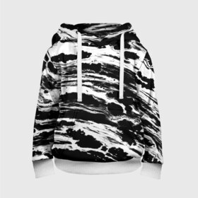 Детская толстовка 3D с принтом Gray color abstract в городе Новоалтайск, 100% полиэстер | двухслойный капюшон со шнурком для регулировки, мягкие манжеты на рукавах и по низу толстовки, спереди карман-кенгуру с мягким внутренним слоем | abstraction | watercolor | абстракция красок | акварель | брызги красок | живопись | краска | потертость красок | разводы | размытые краски | текстуры | черно белый | яркие | яркие краски