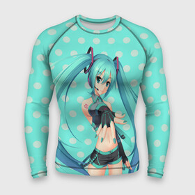 Мужской рашгард 3D с принтом Рисованная Miku Hatsune в городе Новоалтайск,  |  | anime | hatsune miku | vokaloid | аниме | арт | вокалоид | девyшка | хатсуне мику