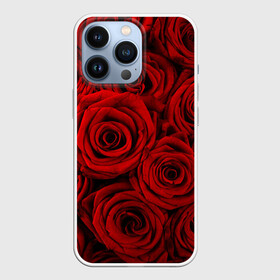 Чехол для iPhone 13 Pro с принтом Красные розы в городе Новоалтайск,  |  | Тематика изображения на принте: букет | красный | розы | цветы