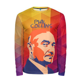 Мужской лонгслив 3D с принтом Phil Collins в городе Новоалтайск, 100% полиэстер | длинные рукава, круглый вырез горловины, полуприлегающий силуэт | phil collins | актер | альтернатива | британский певец | музыкант | рок