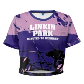 Женская футболка 3D укороченная с принтом Linkin park в городе Новоалтайск, 100% полиэстер | круглая горловина, длина футболки до линии талии, рукава с отворотами | chester bennington | grey daze | linkin park | rock | stone temple pilots | альтернатива | беннингтон | музыка | рок | рэп кор