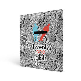 Холст квадратный с принтом TOP в городе Новоалтайск, 100% ПВХ |  | rock | t.o.p. | top | twenty one pilots | рок