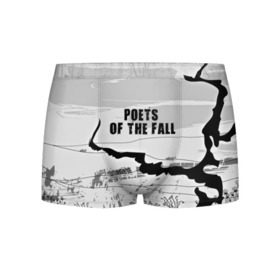 Мужские трусы 3D с принтом Poets of the fall в городе Новоалтайск, 50% хлопок, 50% полиэстер | классическая посадка, на поясе мягкая тканевая резинка | poets of the fall | rock | альтернатива | музыка | поэты | рок | фины