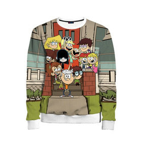 Детский свитшот 3D с принтом The Loud House в городе Новоалтайск, 100% полиэстер | свободная посадка, прямой крой, мягкая тканевая резинка на рукавах и понизу свитшота | Тематика изображения на принте: the loud house | линкольн лауд | мой шумный дом | мультсериал | мультфильм