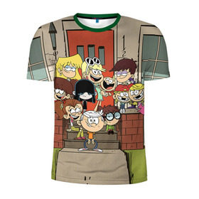 Мужская футболка 3D спортивная с принтом The Loud House в городе Новоалтайск, 100% полиэстер с улучшенными характеристиками | приталенный силуэт, круглая горловина, широкие плечи, сужается к линии бедра | the loud house | линкольн лауд | мой шумный дом | мультсериал | мультфильм
