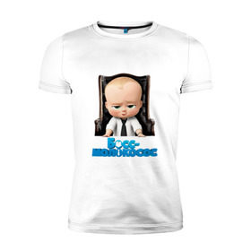 Мужская футболка премиум с принтом Boss Baby в городе Новоалтайск, 92% хлопок, 8% лайкра | приталенный силуэт, круглый вырез ворота, длина до линии бедра, короткий рукав | boss baby | босс | мультфильмы