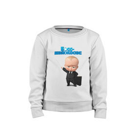 Детский свитшот хлопок с принтом Boss Baby в городе Новоалтайск, 100% хлопок | круглый вырез горловины, эластичные манжеты, пояс и воротник | boss baby | босс | мультфильмы