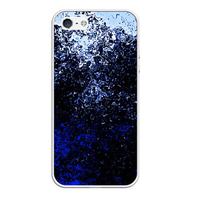 Чехол для iPhone 5/5S матовый с принтом Брызги красок(Cold style) в городе Новоалтайск, Силикон | Область печати: задняя сторона чехла, без боковых панелей | Тематика изображения на принте: abstraction | color | paint | spray | tie dye | абстракция | брызги красок | всплеск красок | капли красок | текстуры