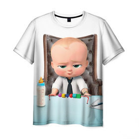 Мужская футболка 3D с принтом Boss Baby в городе Новоалтайск, 100% полиэфир | прямой крой, круглый вырез горловины, длина до линии бедер | boss baby | босс | молокосос | мультфильмы
