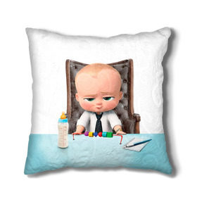 Подушка 3D с принтом Boss Baby в городе Новоалтайск, наволочка – 100% полиэстер, наполнитель – холлофайбер (легкий наполнитель, не вызывает аллергию). | состоит из подушки и наволочки. Наволочка на молнии, легко снимается для стирки | boss baby | босс | молокосос | мультфильмы