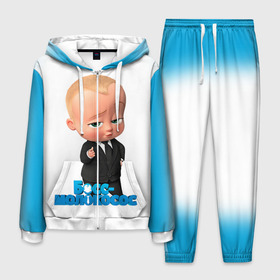 Мужской костюм 3D с принтом Boss Baby в городе Новоалтайск, 100% полиэстер | Манжеты и пояс оформлены тканевой резинкой, двухслойный капюшон со шнурком для регулировки, карманы спереди | boss baby | босс | молокосос | мультфильмы