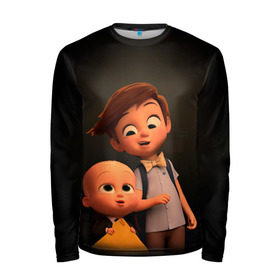 Мужской лонгслив 3D с принтом Boss Baby в городе Новоалтайск, 100% полиэстер | длинные рукава, круглый вырез горловины, полуприлегающий силуэт | boss baby | босс | молокосос | мультфильмы