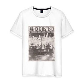 Мужская футболка хлопок с принтом Linkin Park афиша в городе Новоалтайск, 100% хлопок | прямой крой, круглый вырез горловины, длина до линии бедер, слегка спущенное плечо. | bennington | chester | linkin park | альтернативный метал | альтернативный рок | беннингтон | группа | концерт | линкин парк | музыкант | ню метал | певец | рок | рэп | рэп рок | честер | электроник рок