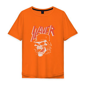 Мужская футболка хлопок Oversize с принтом Slayer череп в городе Новоалтайск, 100% хлопок | свободный крой, круглый ворот, “спинка” длиннее передней части | slayer | группа | гэри холт | злость | зубы | каска | керри кинг | кости | метал | музыка | песни | пол бостаф | рок | слеар | слеер | слеяр | том арайа | трэш метал | тяжелый рок | хеви метал | язык