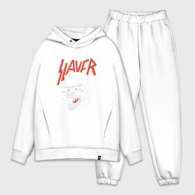Мужской костюм хлопок OVERSIZE с принтом Slayer череп в городе Новоалтайск,  |  | slayer | группа | гэри холт | злость | зубы | каска | керри кинг | кости | метал | музыка | песни | пол бостаф | рок | слеар | слеер | слеяр | том арайа | трэш метал | тяжелый рок | хеви метал | язык