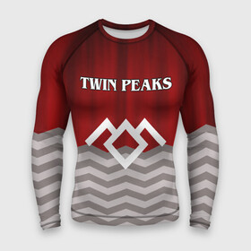 Мужской рашгард 3D с принтом Twin Peaks в городе Новоалтайск,  |  | twin peaks | арт | лого | полосы | сериал | твин пикс | текстура | фильмы