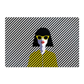 Магнитный плакат 3Х2 Pop art girl: в городе Новоалтайск, Полимерный материал с магнитным слоем | 6 деталей размером 9*9 см | abstraction | bright | color | fashion | hair | lines | lips | pop art | rack | red | style | yellow | абстракция | губы | желтый | каре | красный | линии | мода | очки | поп арт | прическа | стиль | цвет | яркий