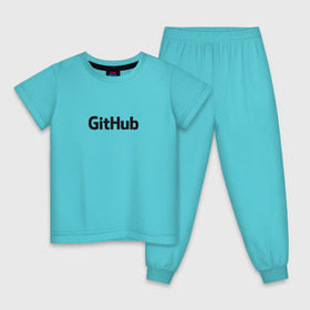 Детская пижама хлопок с принтом GitHubWhite в городе Новоалтайск, 100% хлопок |  брюки и футболка прямого кроя, без карманов, на брюках мягкая резинка на поясе и по низу штанин
 | Тематика изображения на принте: github | программист